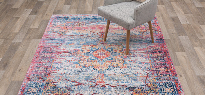 Antique Agra Rug in living Room