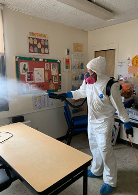 School complex disinfection service